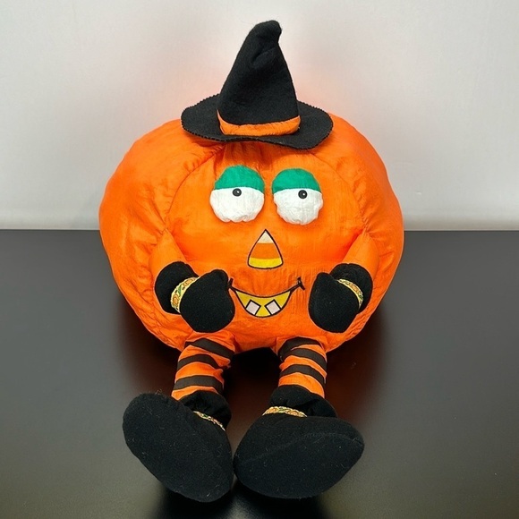 International Silver Co Nylon Pumpkin Jack O Lantern Witch Stuffed Toy Halloween - Picture 13 of 13